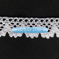 Кружево лен 1.9 см., (белый)